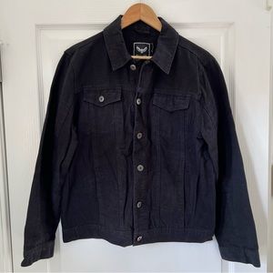 Men’s black denim jacket Brave Soul medium